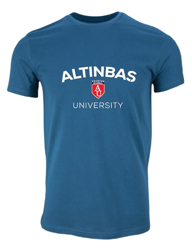 Altınbaş Logo Bisiklet Yaka T-Shirt Mavi / Altınbaş Logo Crew Neck T-Shirt Blue