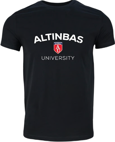 Altınbaş Logo Bisiklet Yaka T-Shirt Siyah / Altınbaş Logo Crew Neck T-Shirt Black