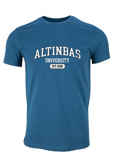 İç Bükey Est-2008 Bisiklet Yaka T-Shirt Mavi / Concave Est-2008 Crew Neck T-Shirt Blue