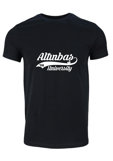 Kuyruklu Yazı Bisiklet Yaka T-Shirt Siyah / Tailed Letter Crew Neck T-Shirt Black