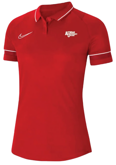 Nike Kadın Çizgili Polo T-Shirt Kırmızı / Nike Womens Striped Polo T-Shirt Red