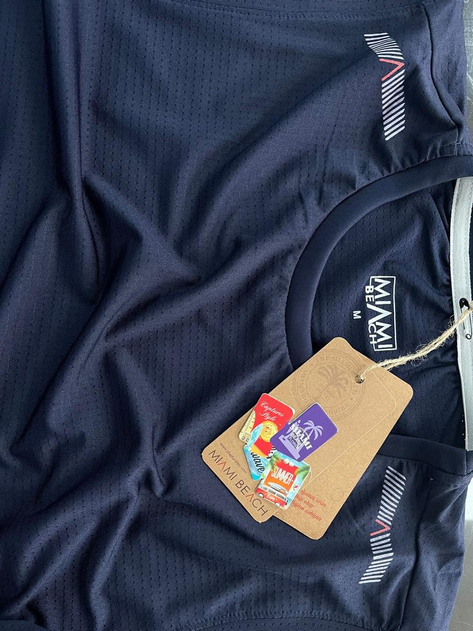 Lacivert Sıfır Kol Erkek T shirt