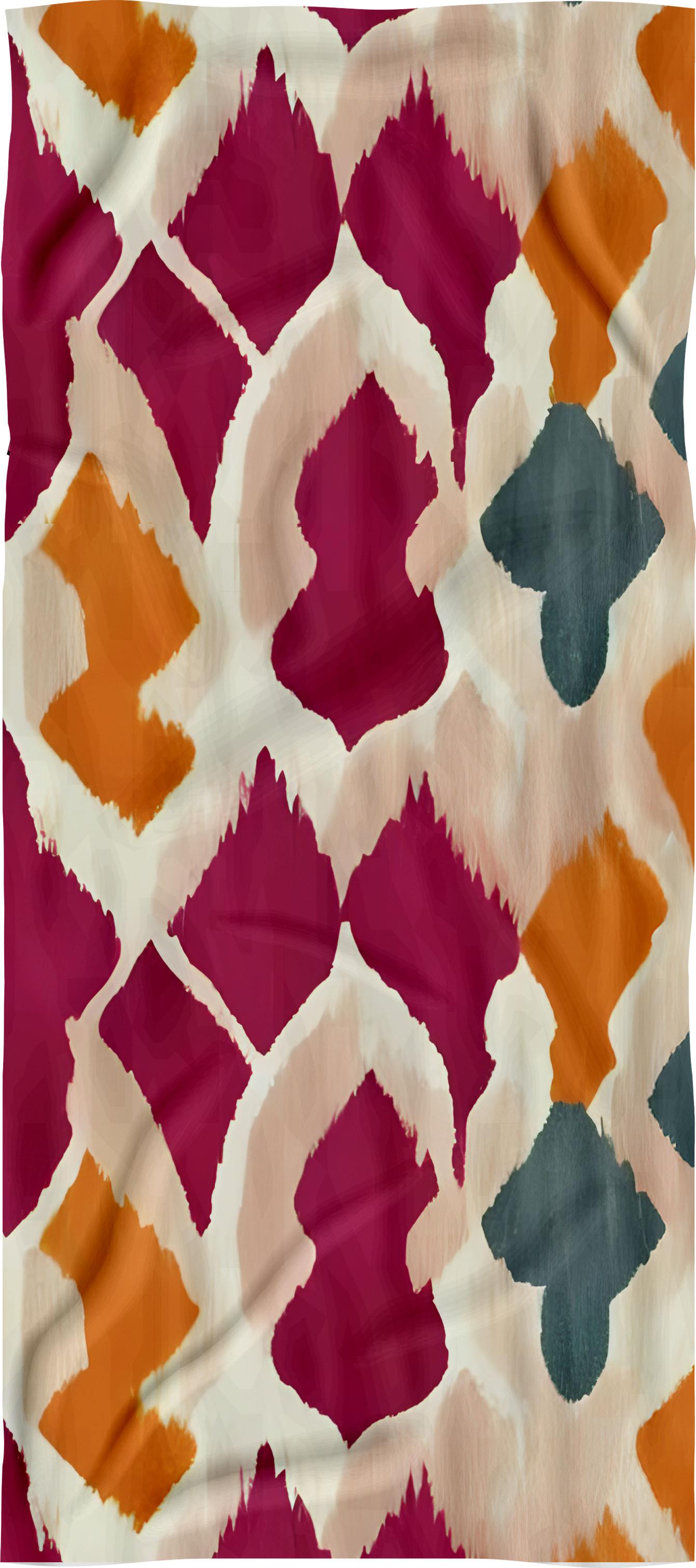 Batik Desenli Renkli Yüksek Su Emici 70x150cm Plaj Havlusu