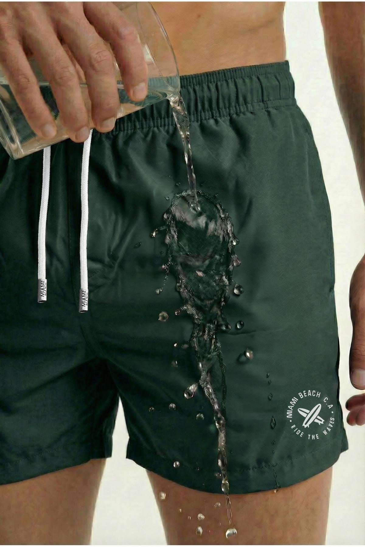 Yeşil Mini Boy Erkek Mayo Deniz Şortu