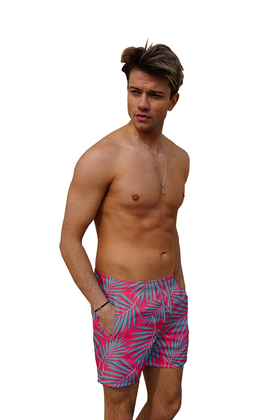 Baskılı Erkek Deniz Şortu