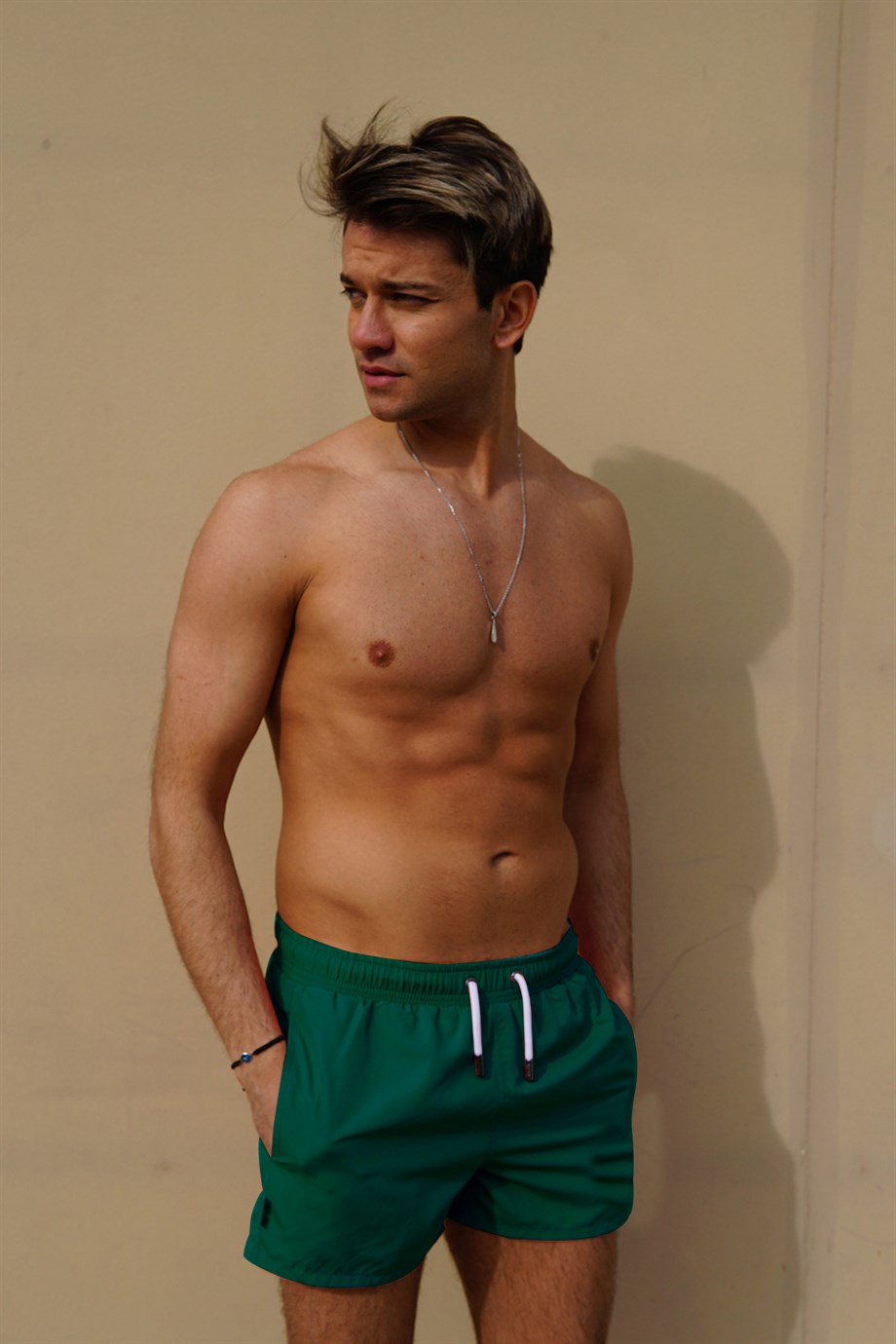 Yeşil Mini Boy Erkek Mayo Deniz Şortu