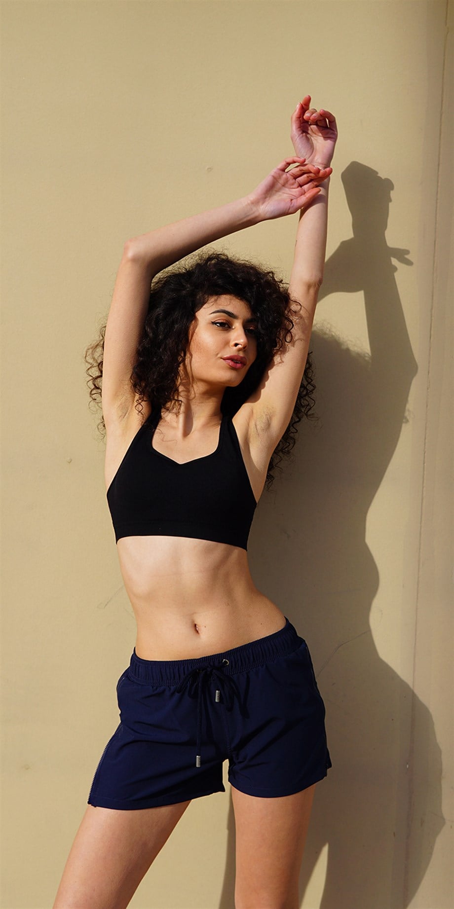 Lacivert Yan Fermuarlı Mini Boy Kadın Mayo Deniz Şortu 