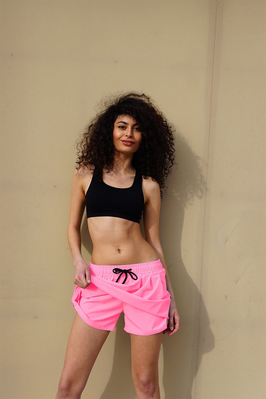 Pembe Mini Boy Kadın Şort Etek 