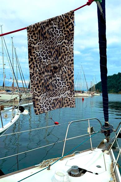 Leopar Desenli Şık Unisex Plaj Havlusu 70x150