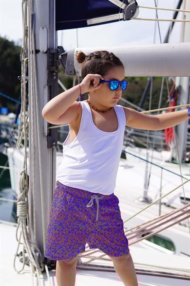 Dijital Baskılı Çocuk Deniz Şortu