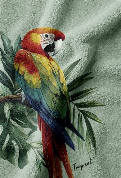 Renkli Kuş Desenli Yüksek Su Emici 70x150cm Plaj Havlusu