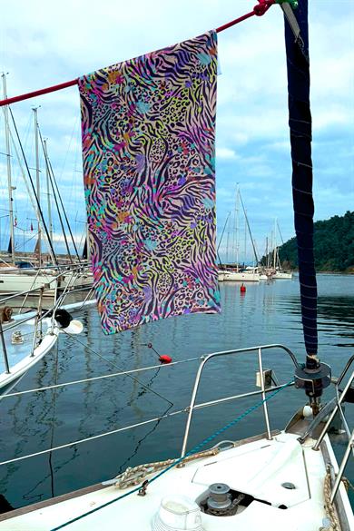 Rekli Zebra Desenli Unisex Plaj Havlusu 70x150