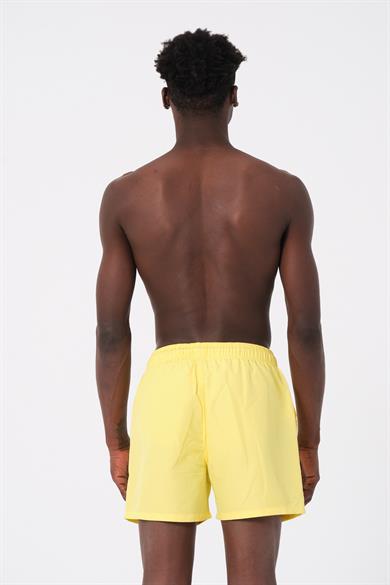 DAAG Sarı Düz Renk Standart Boy Erkek Deniz ve Havuz Şortu 