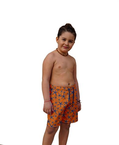 Dijital Baskılı Çocuk Deniz Şortu