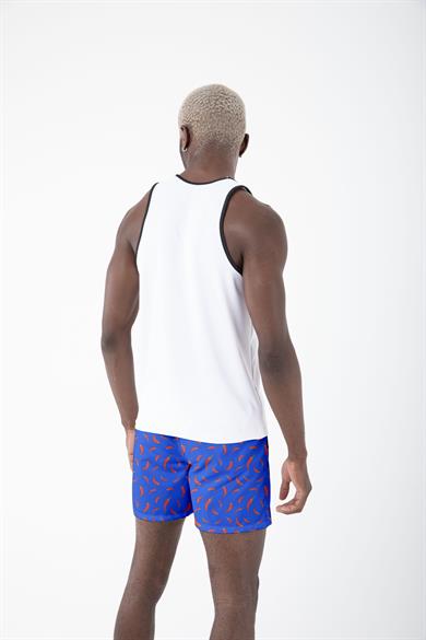 Desenli Sıfır Kol Nefes Alan Kumaş Erkek Atlet