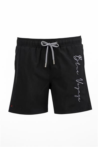 Nakışlı Yeşil  Blue Voyage Miami Beach Nakışlı Siyah Standart Boy Erkek Mayo Deniz ve Havuz Şortu Erkek Deniz Şortu 