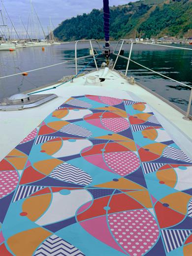 Balık Desenli Renkli Unisex Plaj Havlusu 70x150