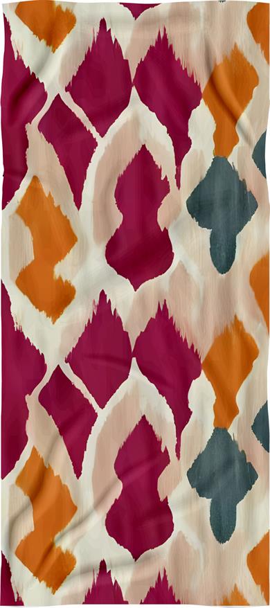 Batik Desenli Renkli Yüksek Su Emici 70x150cm Plaj Havlusu