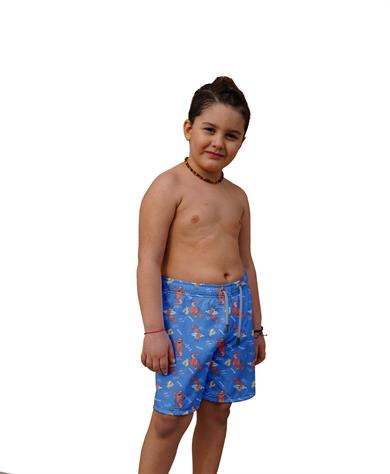 Dijital Baskılı Çocuk Deniz Şortu