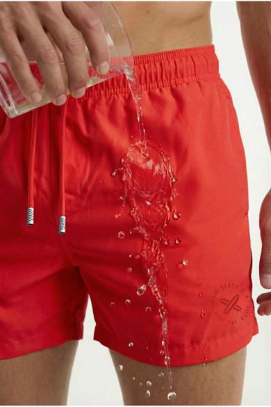 Kırmızı Mini Boy Erkek Mayo Deniz Şortu