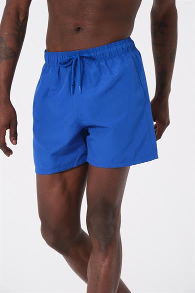 DAAG Saks Mavi Düz Renk Standart Boy Erkek Deniz ve Havuz Şortu 