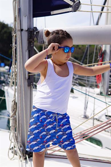 Dijital Baskılı Çocuk Deniz Şortu