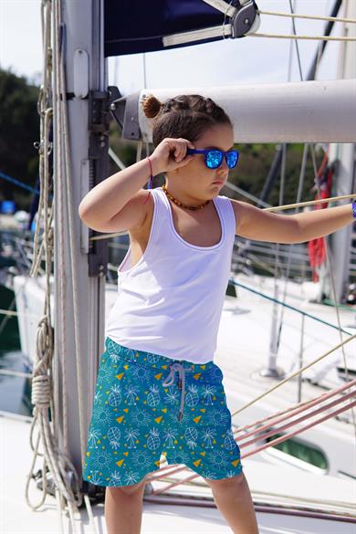 Dijital Baskılı Çocuk Deniz Şortu