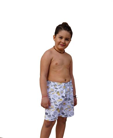 Dijital Baskılı Çocuk Deniz Şortu