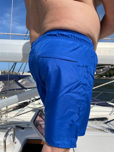 Saks Mavi Büyük Beden Standart Boy Erkek Mayo Deniz Şortu 