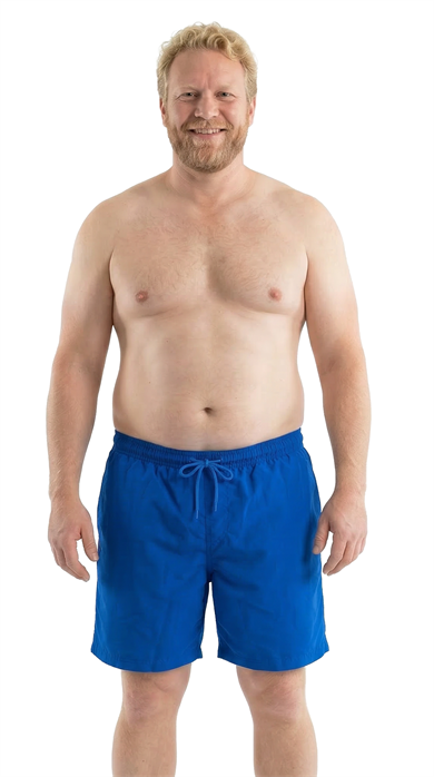 Saks Mavi Büyük Beden Standart Boy Erkek Mayo Deniz Şortu 