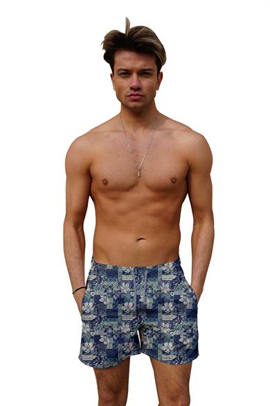 Baskılı Erkek Deniz Şortu