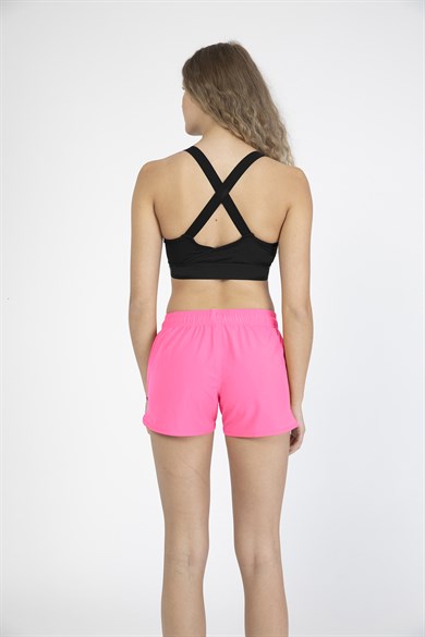 Pembe Mini Boy Kadın Mayo Deniz Şortu