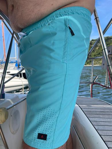 Mint Yeşili Büyük Beden Standart Boy Erkek Mayo Deniz Şortu 