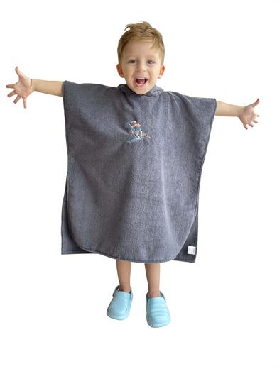 Nakış Detaylı Çocuk Panço Havlu 