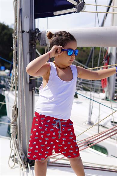 Dijital Baskılı Çocuk Deniz Şortu