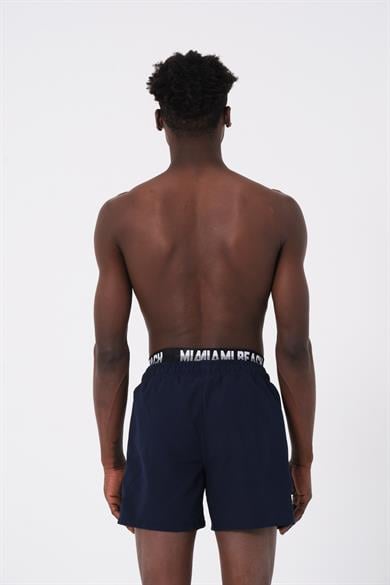 Lacivert Boxer Lastikli Standart Boy Erkek Deniz ve Havuz Şortu 