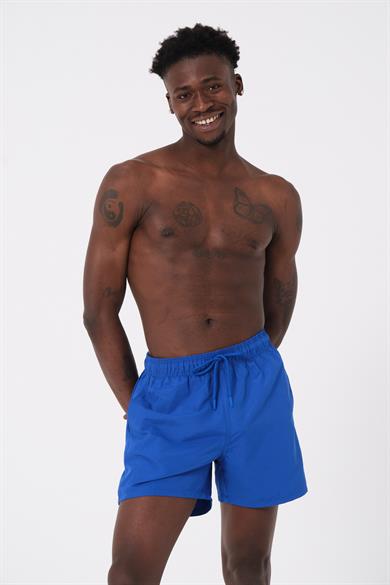 DAAG Saks Mavi Düz Renk Standart Boy Erkek Deniz ve Havuz Şortu 