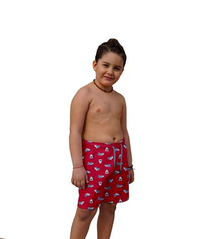 Dijital Baskılı Çocuk Deniz Şortu