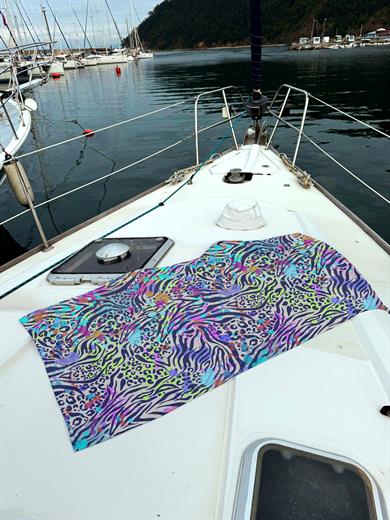 Rekli Zebra Desenli Unisex Plaj Havlusu 70x150