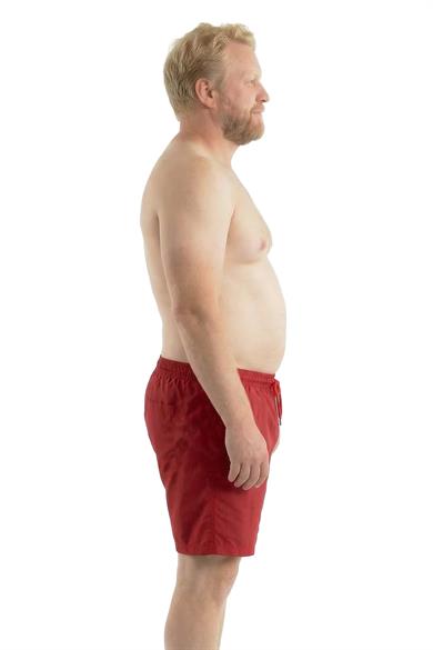 Kırmızı Büyük Beden Standart Boy Erkek Mayo Deniz Şortu 