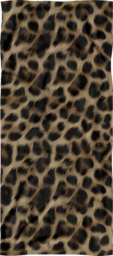 Leopar Desenli Yüksek Su Emici 70x150cm Plaj Havlusu
