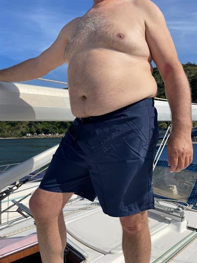 Lacivert Büyük Beden Standart Boy Erkek Mayo Deniz Şortu 