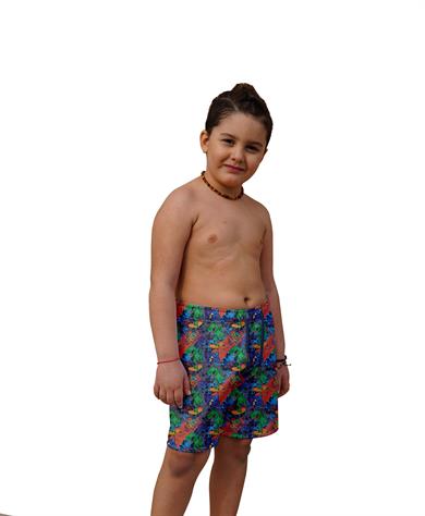 Dijital Baskılı Çocuk Deniz Şortu
