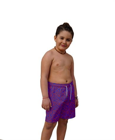 Dijital Baskılı Çocuk Deniz Şortu