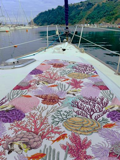 Balık Desenli Renkli Unisex Plaj Havlusu 70x150