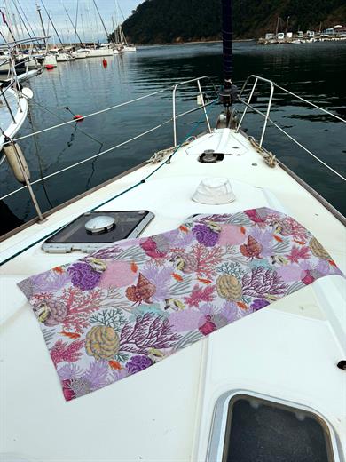 Balık Desenli Renkli Unisex Plaj Havlusu 70x150