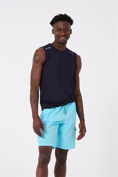 Lacivert Sıfır Kol Erkek T shirt