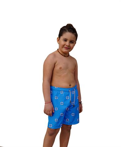 Dijital Baskılı Çocuk Deniz Şortu