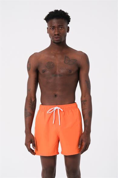 DAAG Oranj Düz Renk Standart Boy Erkek Deniz ve Havuz Şortu 