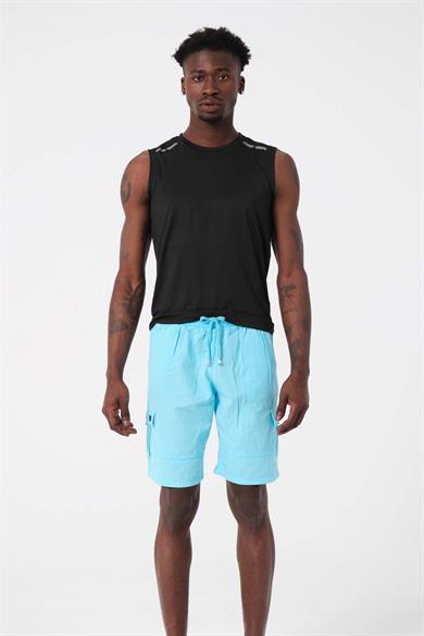 Siyah Sıfır Kol Erkek T shirt